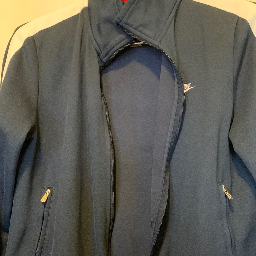 Fila track jacket. Navy with red and white trim